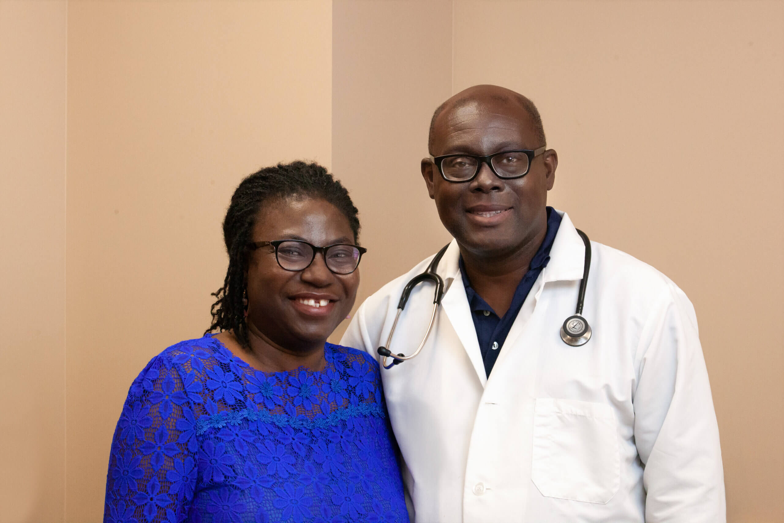 Abena and Dr. Robert Larbi-Odam, Odam Medical Group